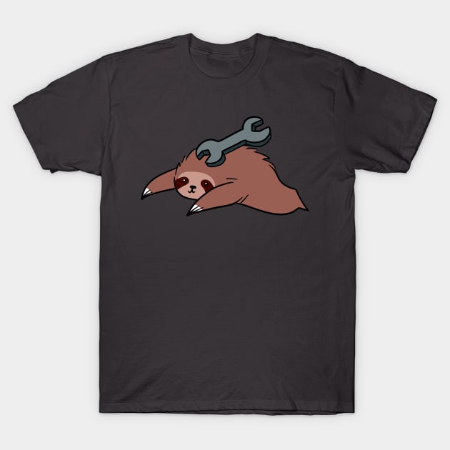 Sloth with a Wrench T-Shirt by saradaboru